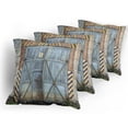 thumbnail image 5 of Ambesonne Colorful Throw Pillow Cover 4 Pack, Aged Wooden Factory, 18", Multicolor, 5 of 7