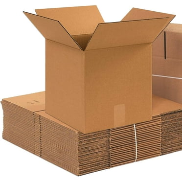 10 Pack Shipping Boxes 15"L x 15"W x 15"H Corrugated Cardboard Box for Packing Moving Storage