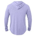 thumbnail image 4 of BLCHUNen Athletic Shirts for Men Long Sleeve Casual Hooded Drawstring Slim Fitted Stretch Sports Active Gym Exercise Tops, 4 of 6