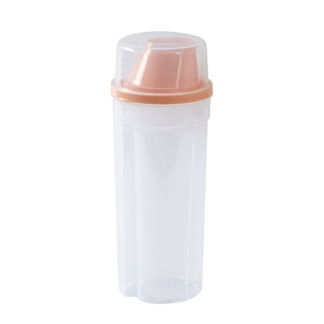 MesaSe Clear Food Storage Container Large Capacity Food Container for Rice Sugar Candy Flour(Salmon L)