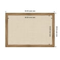 thumbnail image 5 of Kate and Laurel Framed Fabric Pinboard 40 x 28, Neutral Weave Printed Linen Rustic Farmhouse Bulletin Board for Use as a Vision Board or Wall Organization, Owl Brown Narrow Frame, 5 of 8