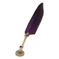 thumbnail image 1 of Quill Pen Set, European Style Retro Elegance Feather Pen Set With Letter Opener For Business For Birthday For Student Dark Purple, 1 of 8
