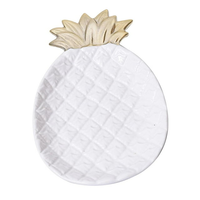 de cerámica con forma de 3D, de joyería, bandeja organizadora, decoración del hogar Blanco Hugo Sostenedor de la bandeja del plato de la joyería