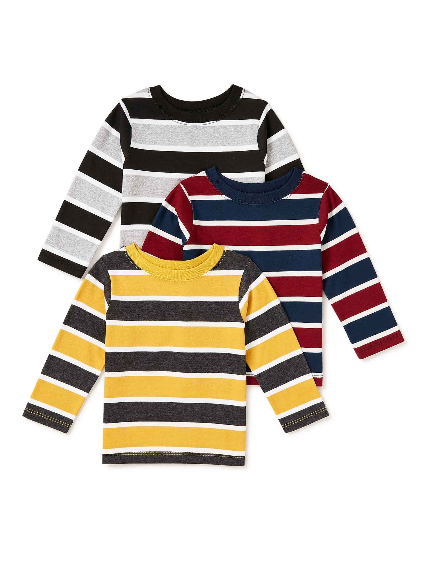 Garanimals Baby Boy Long Sleeve T-Shirt Multipack Set, 3-Piece, Sizes  0/3M-24M