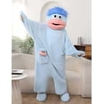 thumbnail image 4 of CeleBoo Funny Big Mouth Monster Onesie Pajamas with Large Comb – Oversized Plush Fleece Hooded One Piece for Sleep & Party, 4 of 7