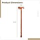 thumbnail image 5 of Bastón de madera maciza, bastón de dragón tallado a mano para personas mayores, bastón de madera de durazno con 2 almohadillas antideslizantes para los pies, soporte elegante para personas mayores, di, 5 of 5