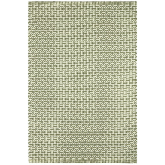 Dash & Albert Miss Muffet Handwoven Cotton Rug, 10' x 14', Olive