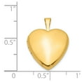 thumbnail image 3 of 14 20 Yellow Gold Charm Pendant Locket 15 mm 1 20 Filled Satin And Polished 2-Frame 15Mm Heart, 3 of 3