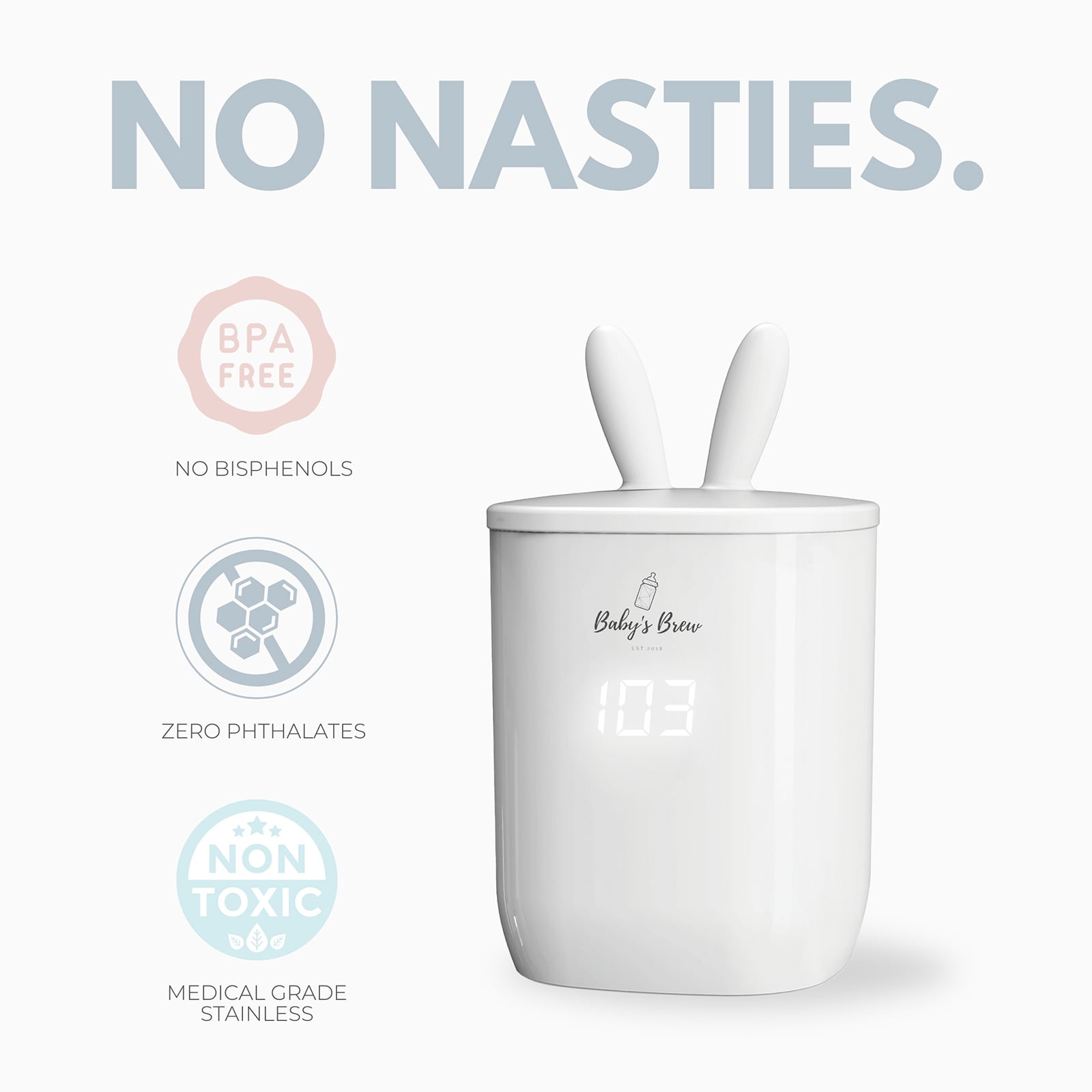 Baby's Brew Portable Baby Bottle Warmer with Narrow Neck Adapter