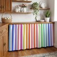 thumbnail image 5 of Rainbow Lines Cabinet Curtains 28" W x 51" L, Vertical Stripes Abstract Modern Under-Desk Privacy Dust Proof Drape Dishwasher Curtain Sink Skirt for Kitchen Closet Bathroom Laundry, 5 of 9
