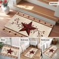 thumbnail image 5 of Red Texas Star Rustic Entryway Rug 2'x3'&nbsp; Non Slip Front Door Mats, Farmhouse Berry Brown Wooden Entrance Rugs Indoor Outdoor Carpet, Washable Floor Mats Small Area Rug for Bedroom Kitchen, 5 of 8
