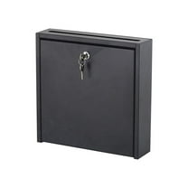 SAFCO Products 4258BL 12 x 12 x 3 in. Wall-Mountable Interoffice Mailbox, Black