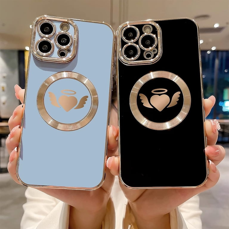 Compatible with iPhone 12 Pro Max Magnetic Case 6.7 Inch,with Wings, Heart, Angel Pattern Luxury Plating Phone Case for Women Girls with Camera Lens Protector Back Cover-Light Blue - Walmart.com Compatible with iPhone 12 Pro Max Magnetic Case 6.7 Inch,with Wings, Heart, Angel Pattern Luxury Plating Phone Case for Women Girls with Camera Lens Protector Back Cover-Light Blue - Walmart.com