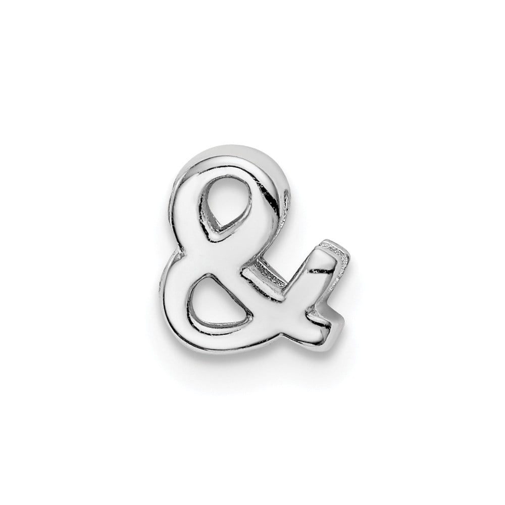 Solid 925 Sterling Silver Ampersand Slide Charm Pendant