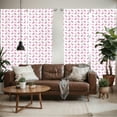 thumbnail image 2 of Ambesonne Love Window Curtains, Blushy Hearts Pony Pattern, Each 28" W x 63" L, Hot Pink White, 2 of 5