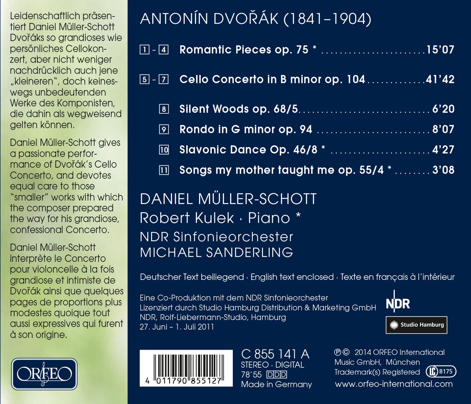 Dvorak - Cello Works - Music & Performance - CD