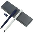 thumbnail image 1 of shiyou-2PCS Ballpoint Pen + Pencil, Multi-Function Medium Point Boligrafos, Dual-ended Pen with Black Ink for School with Gift Box, Office Work Pens for Meeting Recording, Handwritten Drafts, White+B, 1 of 4