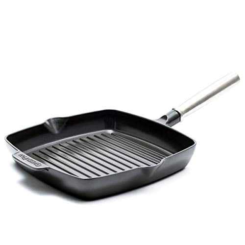 GreenPan CC001931-001 SimmerLite 10`` Grill Pan 11`, Slate