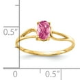 thumbnail image 2 of Primal Gold 14 Karat Yellow Gold 6x4mm Oval Pink Tourmaline Ring, 2 of 4