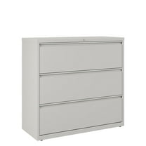 Hirsh 42 inch Wide 3 Drawer Metal Lateral File Cabinet for Home and Office, Holds Letter, Legal and A4 Hanging Folders, Gray