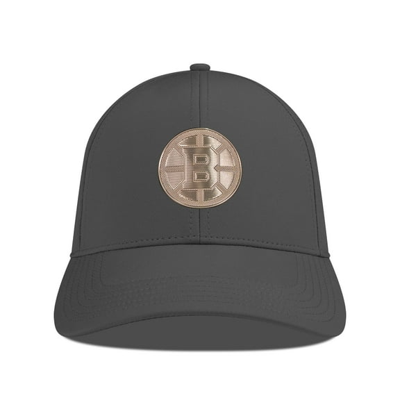 Men's Levelwear Charcoal Boston Bruins Ascend Copper Insignia Vented Adjustable Hat