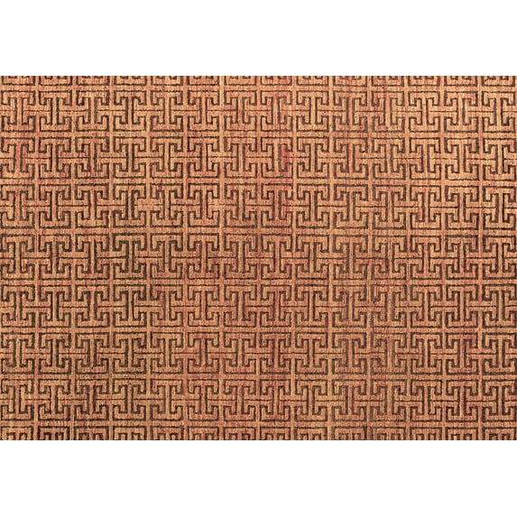 Ahgly Company Indoor Rectangle Abstract Brown Modern Area Rugs, 4' x 6'