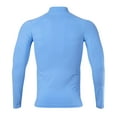 thumbnail image 3 of YONGHS Athletic Compression Tops for Men Quick Dry Track Shirts Baselayer Muscle Bodybuilding T-shirt Light Blue M, 3 of 6
