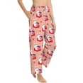 thumbnail image 2 of Xecao Bunny And Strawberry Women's Straight Lounge Pajama Pants: The Epitome of Relaxed Sleepwear, 2 of 9
