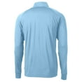 thumbnail image 3 of Men's Cutter & Buck Light Blue Carolina Panthers  Adapt Eco Knit Stretch Recycled Raglan Quarter-Zip DryTec Top, 3 of 3