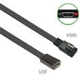 thumbnail image 4 of 90 Degree Angled Microed USB Extension Cable Flat Silicone Charging Data Cord For Smartphones Tablets Cameras, 4 of 7