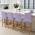 thumbnail image 3 of Boho Leaves Bar Stool Covers - Stretch Dining Chair Covers Set of 2, Vintage Purple Abstract Modern Stripes Bar Chair Cover Removable Counter Stool Pub Chairs Slipcovers Protectors for Kitchen/Cafe, 3 of 9