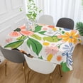 thumbnail image 2 of Yayeee Tablecloths 60" x 90" Rectangle Wrinkle Resistant Party Table Cover, Retro Pink Floral, 2 of 8