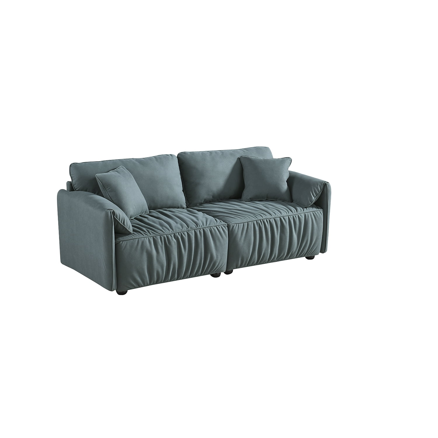Kadyn Modern Upholstered Loveseat for Home, Sectional Sofa for Apartment Dorm, 2 Seater Living Room Sofa, Green Kadyn Modern Upholstered Loveseat for Home, Sectional Sofa for Apartment Dorm, 2 Seater Living Room Sofa, Green