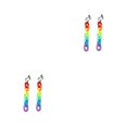 thumbnail image 4 of Minnieouse 1 par de pendientes de estilo informal para mujer, pendientes de gota, joyas de arcoíris, Clip para oreja Clip de oreja 2piezas Minnieouse CBP298906, 4 of 6