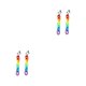 thumbnail image 2 of Jumpingount 1 par de pendientes de estilo informal para mujer, pendientes de gota, joyas de arcoíris, Clip para oreja Clip de oreja 2piezas Jumpingount CBP298906, 2 of 6