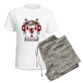 thumbnail image 5 of CafePress - Shields Coat Of Arms Women's Light Pajamas - Women's Short Sleeve Print T-Shirt and Pants Light Cotton Pajama Set, 5 of 7