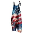 thumbnail image 3 of QATAINLAV Jumpsuits for Women Casual Wide Leg Linen Pants Rompers 4th of July American Flag Jumpsuit Overalls with Pockets Holiday Patriotic Clothes Red XXL Ofertas en Walmart, 3 of 6