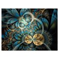 thumbnail image 2 of Design Art - Fleur Fractale Bleu Or Symétrique, 2 of 3