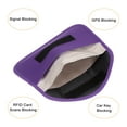 thumbnail image 4 of Faraday Bag, RFID Signal Blocking Pouch Wallet 7.87 Inch Anti-Tracking Anti-Spying, Purple, 4 of 5
