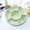Green, variant on Natural Wheat Straw 5‑Compartment Round Divided Snack Serving Tray, Portable Multi‑Grid Plate for Home Kitchen, Party Wedding, Holiday Gathering & Catering Food‑Serving Use