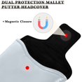 thumbnail image 3 of Haosy Baby Blue Golf Mallet Putter Cover Strong Magnetic Leather Golf Club Headcover Closure, 3 of 7