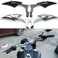 thumbnail image 2 of Trayknick 2Pcs 8/10mm Universal Aluminum Alloy Motorcycle Bar End Side Rearview Mirrors, 2 of 12