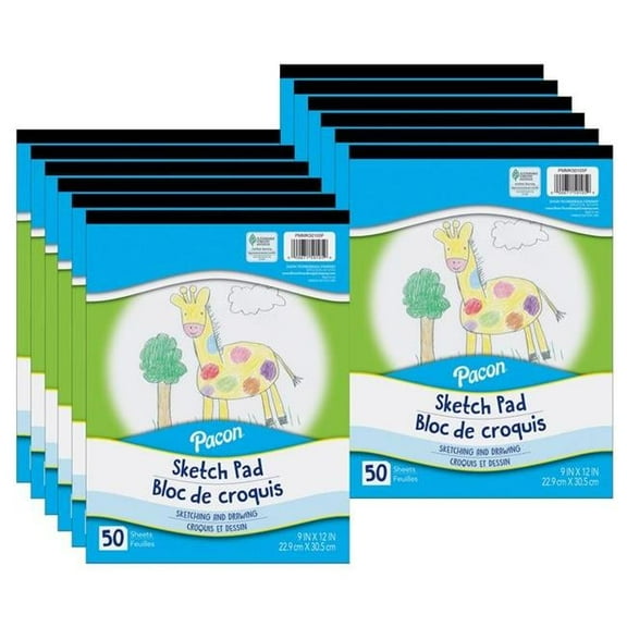 9 x 12 in. Little Fingrs Sketch, Pad White - 50 Sheets - 12 Each
