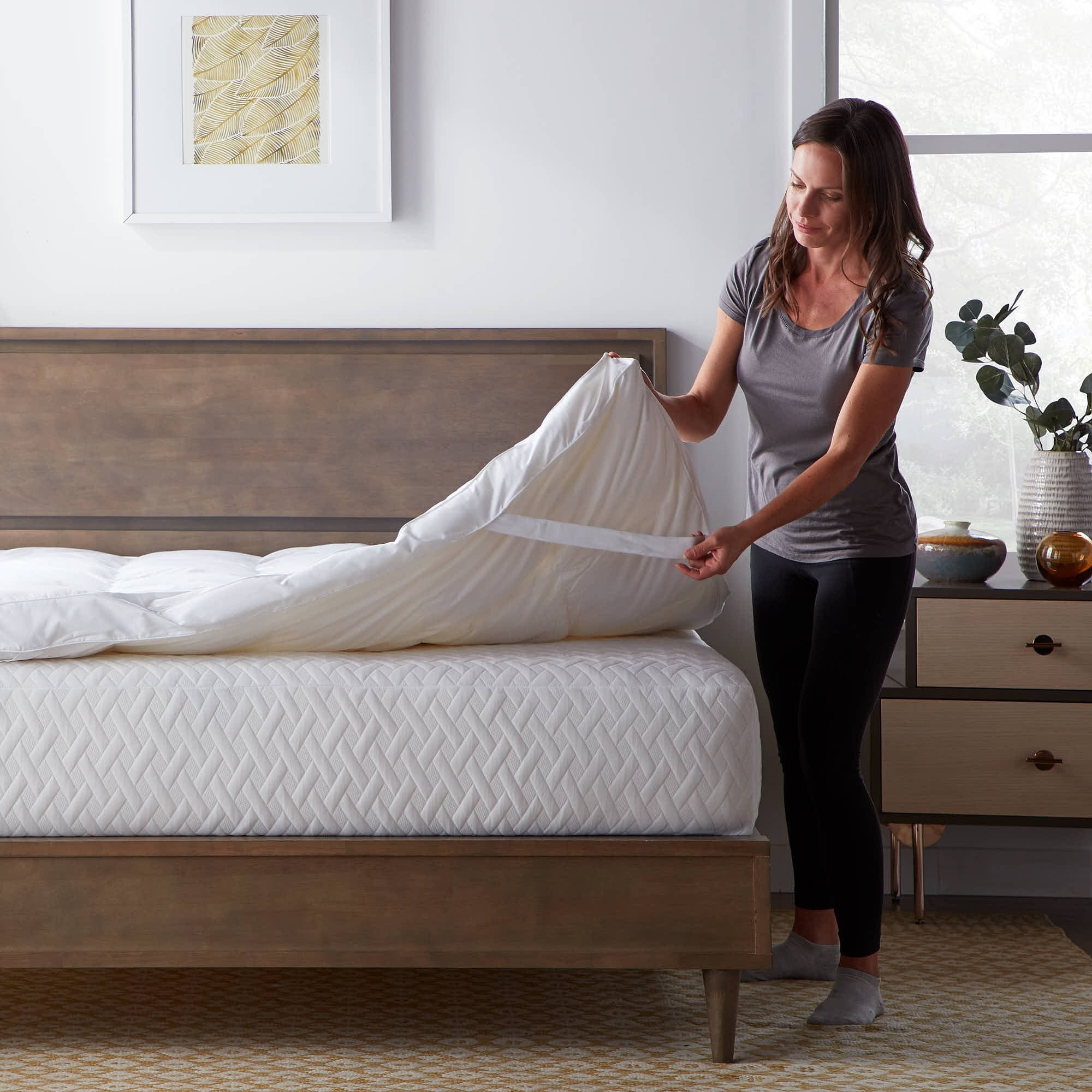 Rest Haven 3" Ultra-Soft Plush Pillow Top Mattress Topper with Straps, Twin