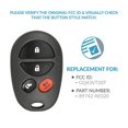 thumbnail image 4 of Keyless2Go Repuesto para mando a distancia de entrada sin llave para Toyota Sienna con FCC ID GQ43VT20T (paquete de 2), 4 of 5