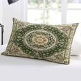 thumbnail image 5 of Green Boho Throw Pillow Cover 24 x 36 Inch Decorative Pillow Cover Chic Traditional Antique Geometric Tribal Lumbar Pillowcase Seasonal Rectangle Cushion Case for Couch Sofa Bed Living Room, 5 of 7