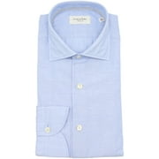Tintoria Mattei 954 Men's Blue Regular Dress Shirt - 40-15.75 (M)