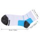 thumbnail image 5 of Par de calcetines de compresión para aliviar el dolor de fascitis plantar y espolones calcáneos (azul y blanco), 5 of 5