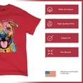thumbnail image 4 of Tee Hunt Dean Russo Pets Art Pit Bull T-Shirt Everyone Has Best Dogs Men's Tee, Red, 4X-Large, 4 of 5