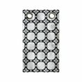 thumbnail image 1 of Abstract Hanging Pocket Organizer, Retro Style Simplistic Repetitive Pattern Geometric Monochrome Ornaments, Printed Polyester Storage Bag with Pockets, 9" x 27", Charcoal Grey White, 1 of 2